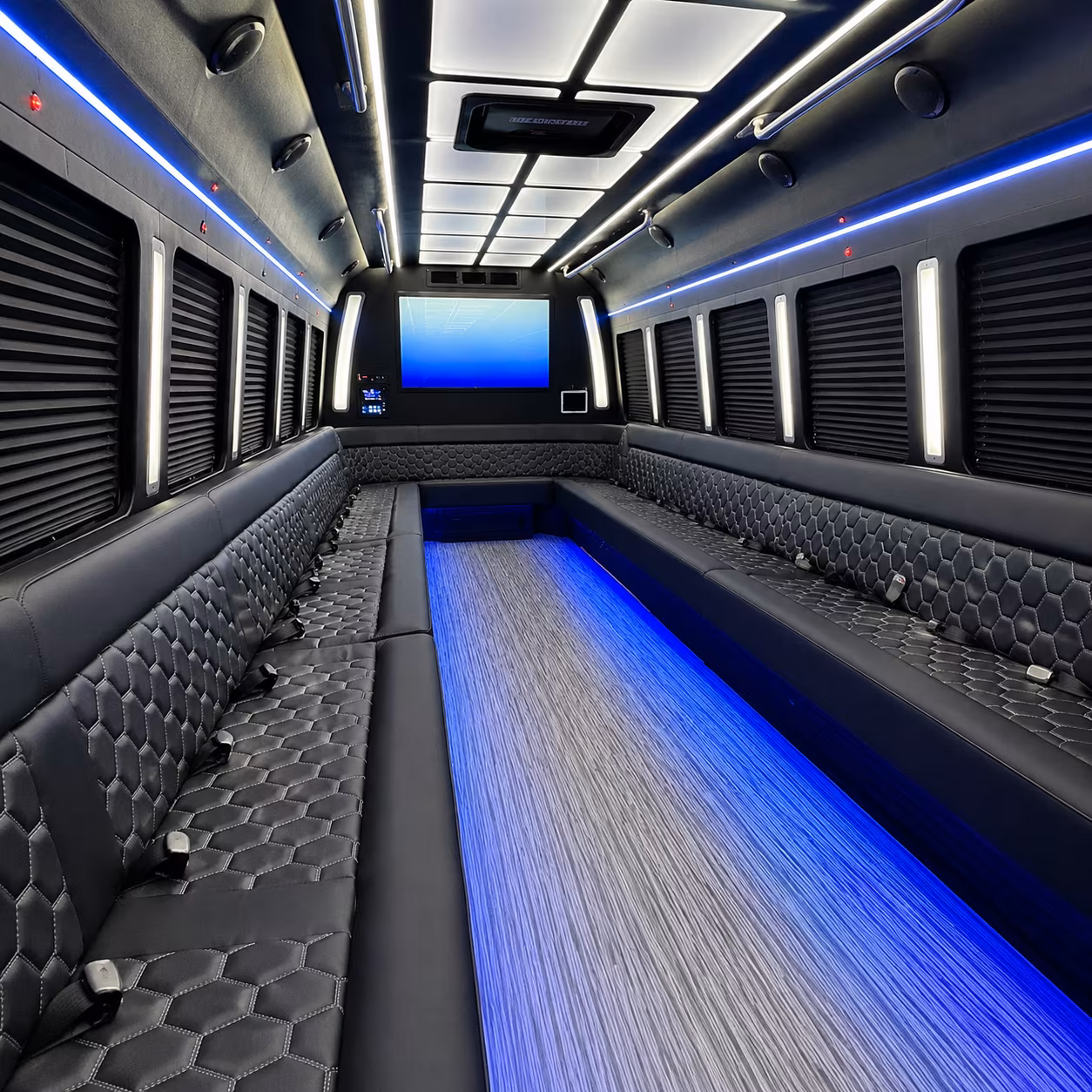 Boston Birthday, Sweet 16, & Quinceañera Transportation party bus exterior