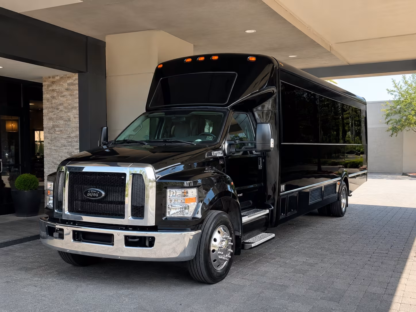 Boston Sporting Event Transportation party bus exterior