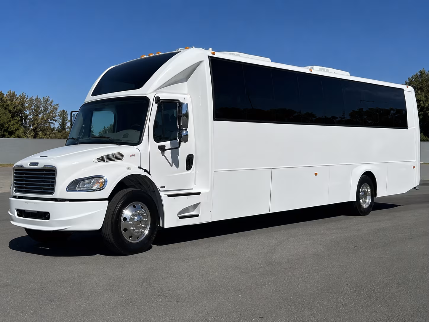 Interior of a party bus rental serving Boston