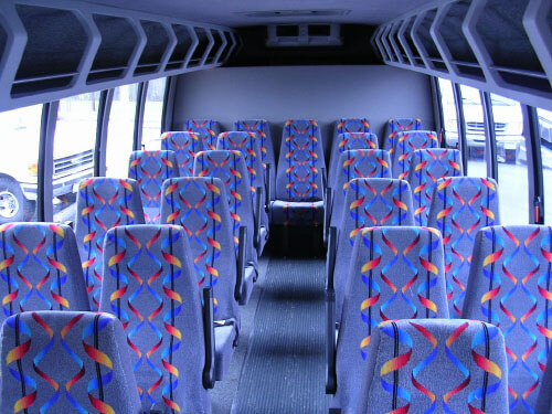 Waltham 24 Passenger Mini Bus Interior