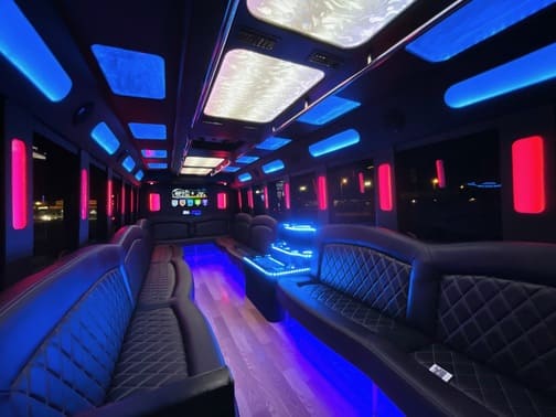 Medford 35 Passenger Party Bus Interior