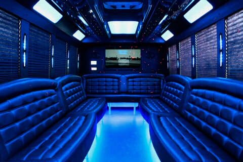 Quincy 36 Passenger Party Bus Interior